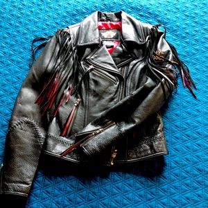 Harley Davidson Leather Fringed Jacket